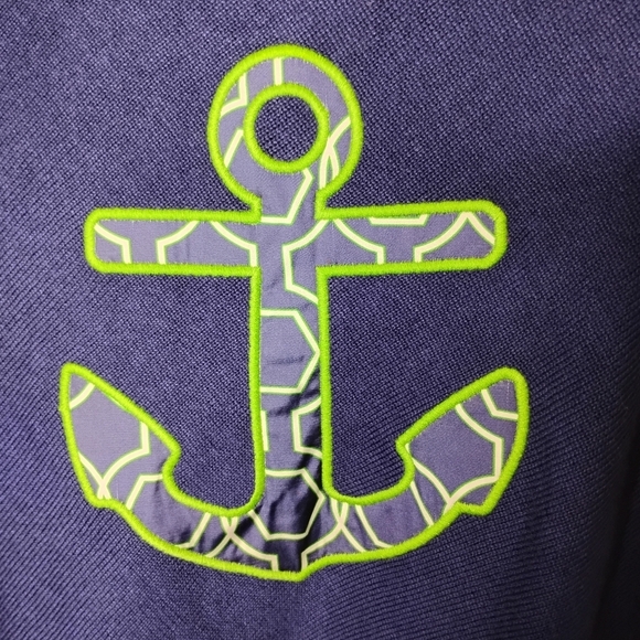 Top It Off Nautical Knit Cape Beachy Vacation Southern Preppy One Size NWT - Picture 4 of 8